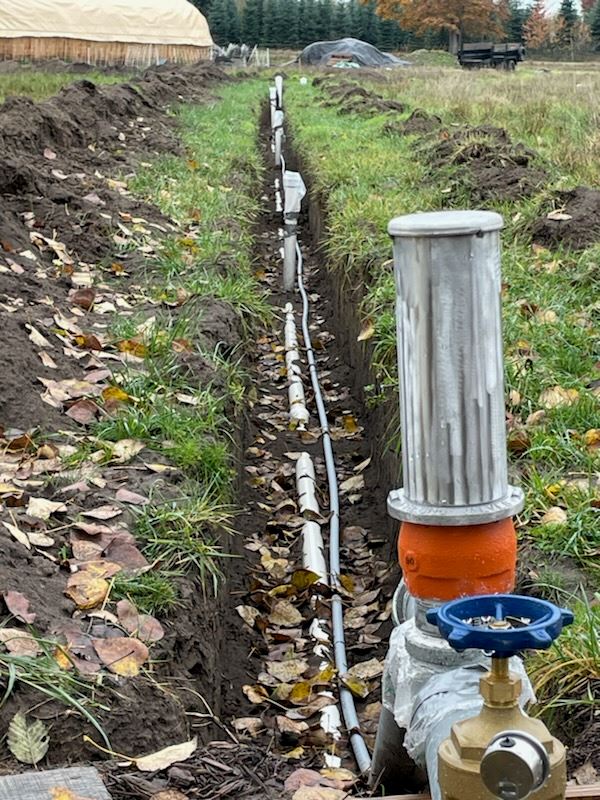 Irrigation system set into a local farm.