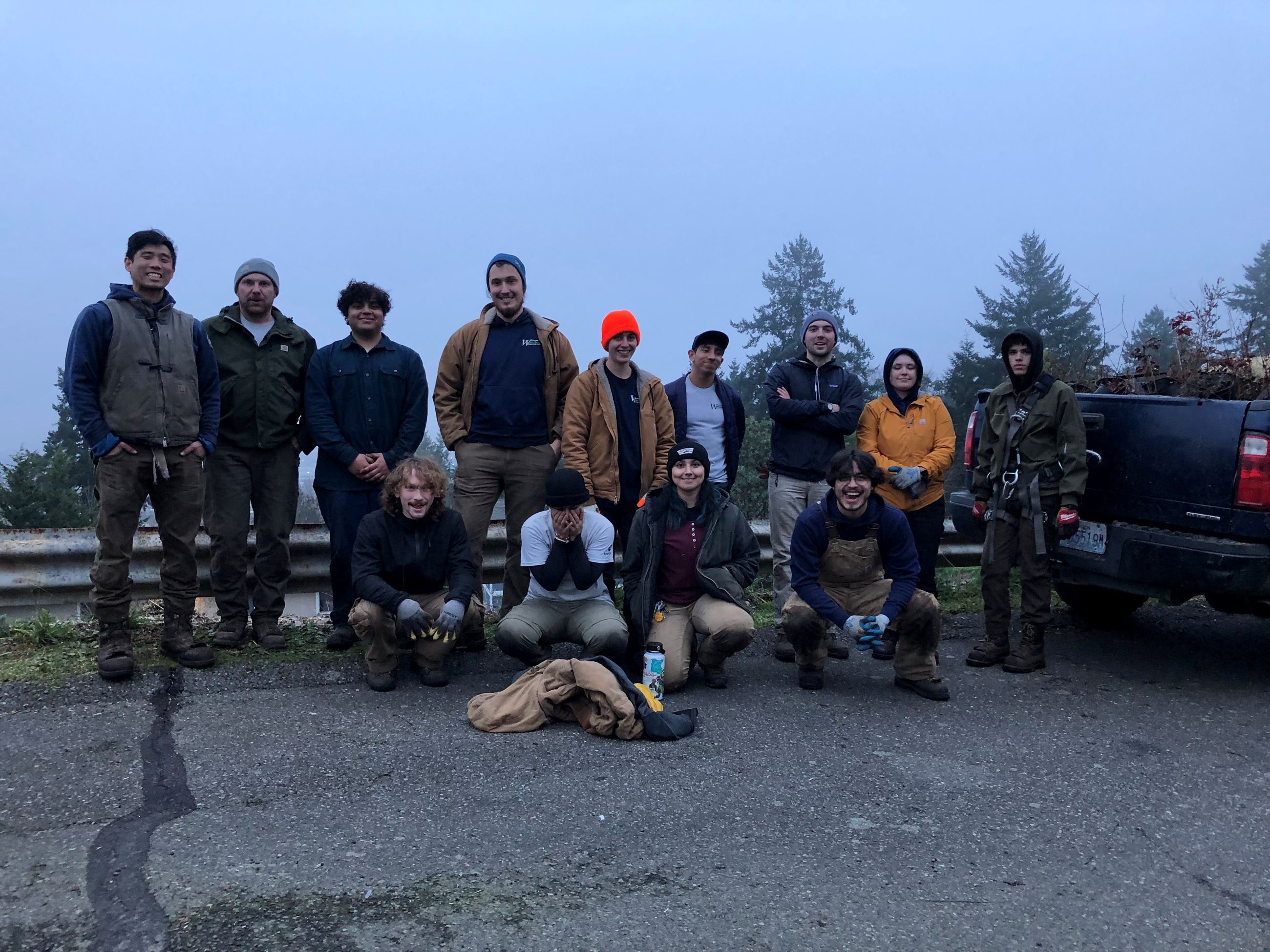 Pierce Conservation District and City of Tacoma’s WCC crews at the steep slope training.